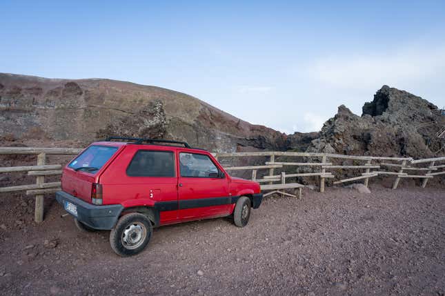 Fiat Panda 4x4 off road, boxy hatchback