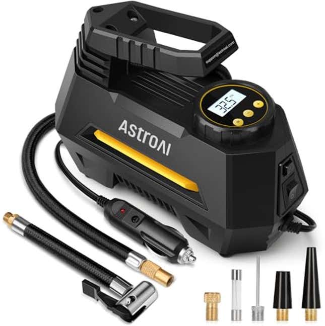 Image for article titled AstroAI Tire Inflator Portable Air Compressor Tire Air Pump for Car Tires, Now 37% Off