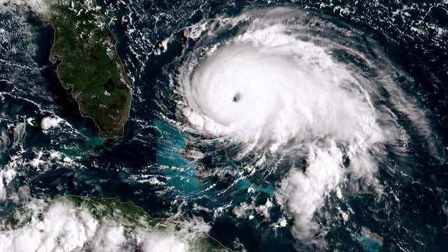 Hurricane Dorian approaching Florida last year.