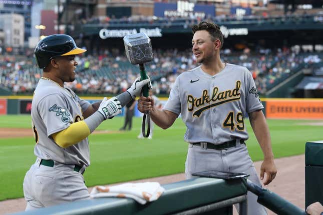 A's rookie Jordan Diaz hits 3 homers at Yankee Stadium