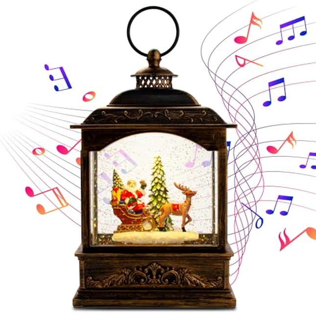 Image for article titled Buy This 55% Off Magical Christmas Snow Globe Lantern Now