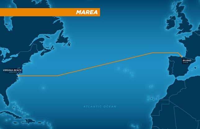 Image for article titled Facebook and Microsoft are building an underwater cable across the Atlantic