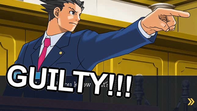 A screenshot from Ace Attorney