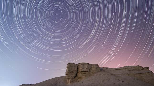 Quadrantid meteor shower over the Xinjiang Uyghur Autonomous Region in January 2022.
