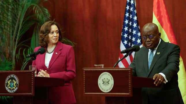 Image for article titled Ghanian President Nana Akufo-Addo Backtracks On Cruel LBGBT Bill After Kamala Harris Spoke Out