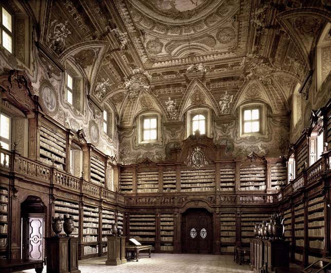 The library of the Girolamini, Naples, Italy