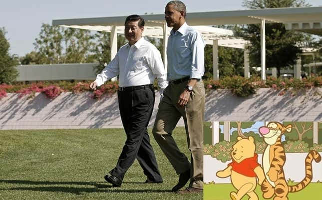 Image for article titled Deep in the hundred acre wood, where Xi and Obama play