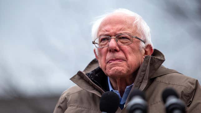 Senator Bernie Sanders at a rally in Boston on February 29, 2020.