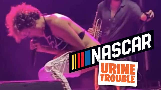 Image for article titled NASCAR Bans Band Just Because The Singer Peed On A Willing Fan Onstage