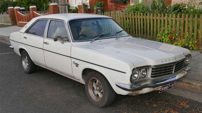 A photo of a white Chrysler Centura. 