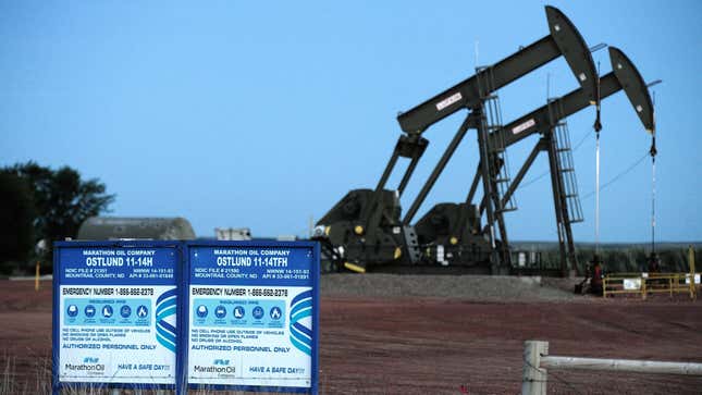 Marathon OIl pumpjacks in North Dakota