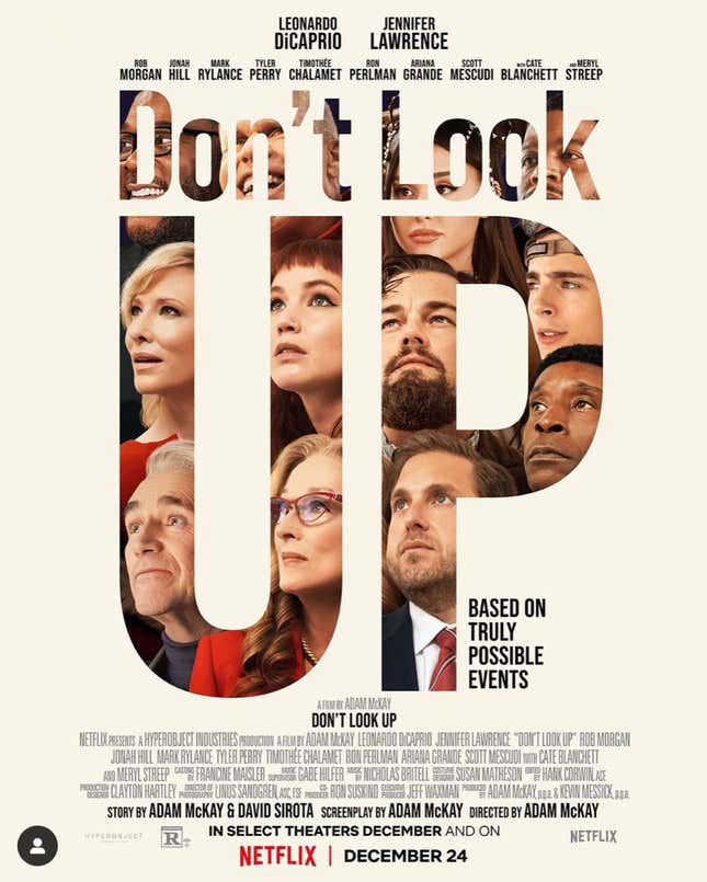 Poster for Netflix&#039;s &quot;Don&#039;t Look Up&quot;