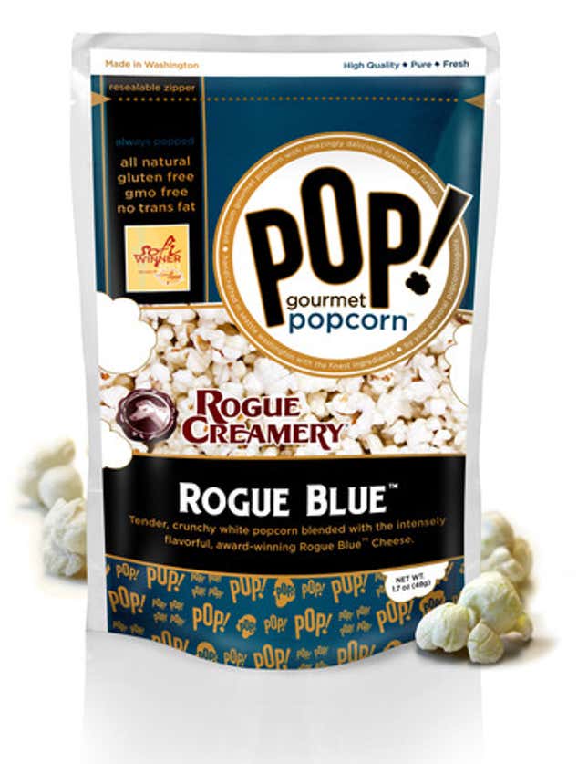 Pop! Gourmet Popcorn, which has been endorsed by Oprah Winfrey, comes in blue cheese and jalapeño flavors.