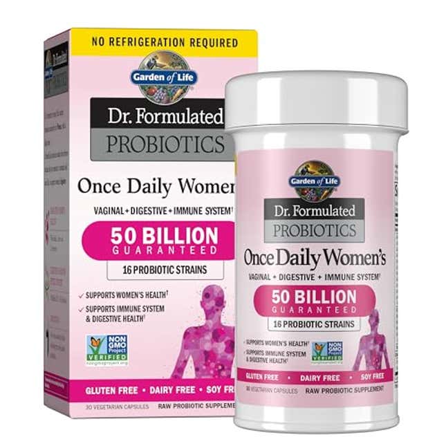 Image for article titled Garden of Life Once Daily Dr. Formulated Probiotics for Women 50 Billion CFU 16 Probiotic Strains with Organic Prebiotics for Digestive, Now 28% Off