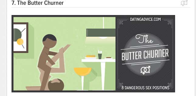 Image for article titled Is There Any Such Thing as a Dangerous Sex Position?