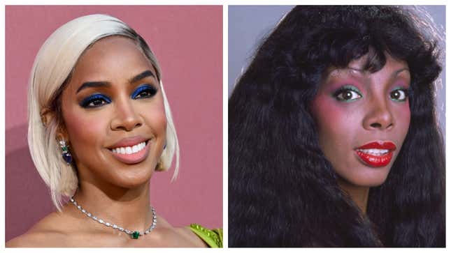 Kelly Rowland, left; Donna Summer.