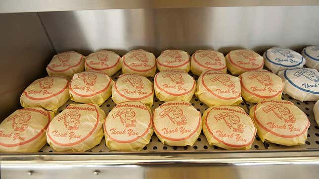 Image for article titled McDonald’s hamburger stashed in closet for 24 years looks good enough to eat