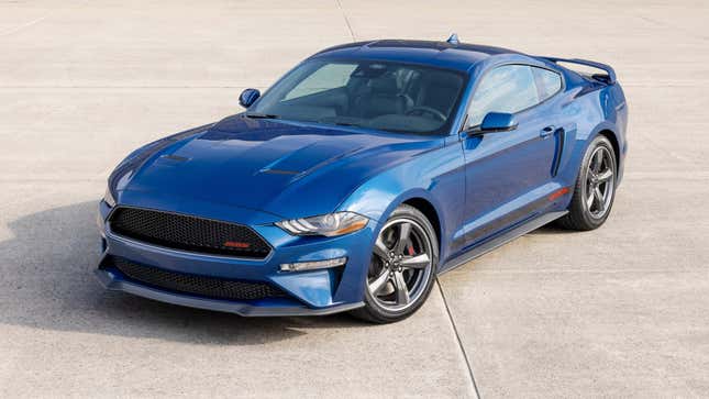 Blue Ford Mustang GT