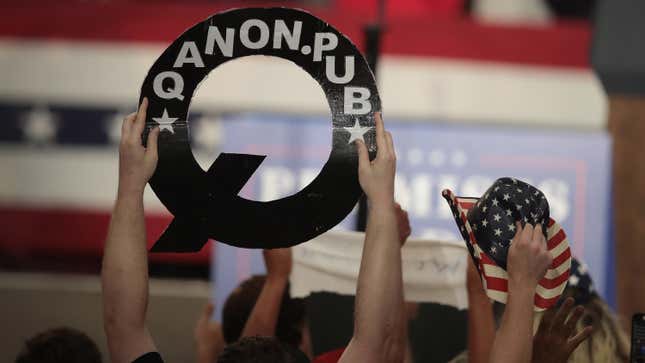 Image for article titled Major QAnon Site Shutters After Operator Gets Outed