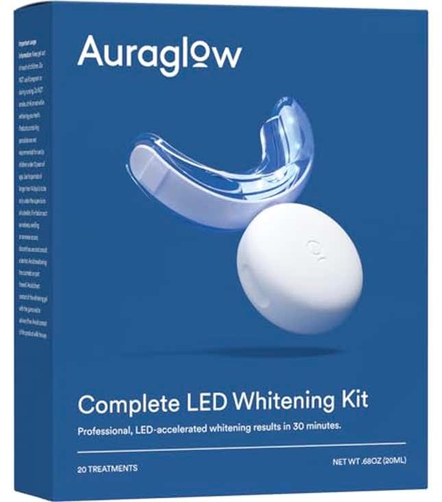 Image for article titled Accelerate Your Glow Up with Auraglow LED Teeth Whitening Kit, 17% Off