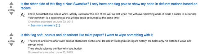 Image for article titled Amazon reviewers have a lot to say about the company’s Confederate flag merchandise