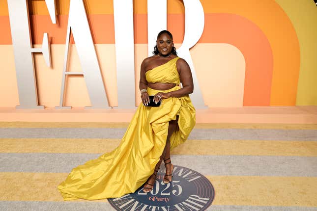 Danielle Brooks attends the 2025 Vanity Fair Oscar Party Hosted By Radhika Jones at Wallis Annenberg Center for the Performing Arts on March 02, 2025 in Beverly Hills, California