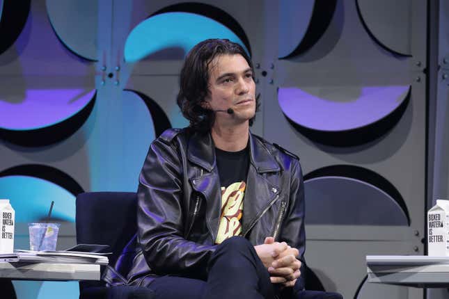 business new tamfitronics WeWork co-founder and former CEO Adam Neumann in 2018