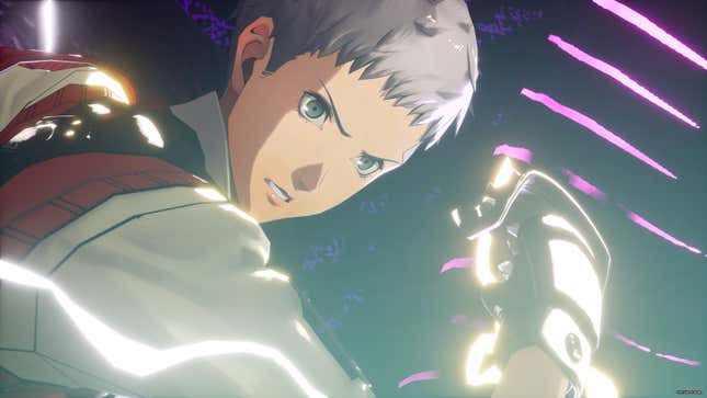 Akihiko prepares to strike.