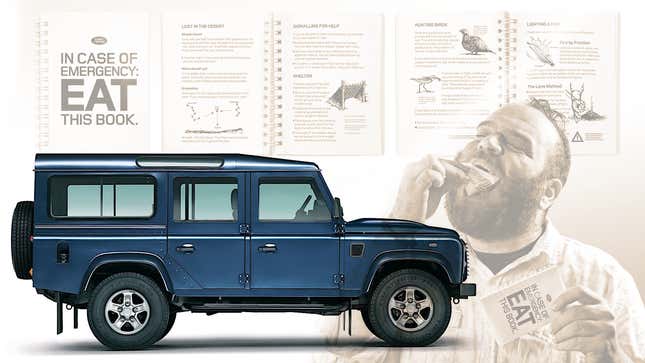 Image for article titled Land Rover Once Made An Edible Survival Guide And I&#39;m Trying To Find One, To Eat