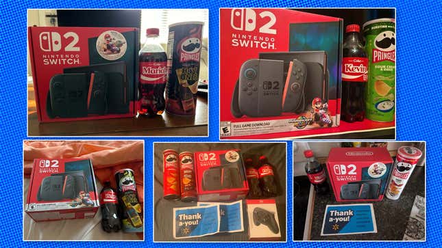 Image for article titled A Bunch Of Switch 2 Consoles Are Showing Up With Free Pringles And Coke