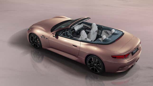 A photo of the new Maserati GranCabrio Folgore electric car.