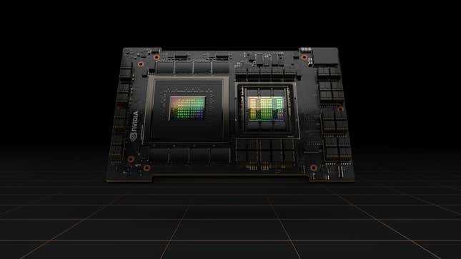 a digital photo of an Nvidia Grace Hopper chip