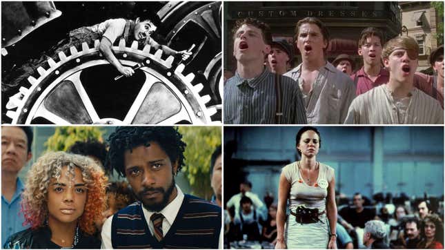 AVC Labor Day movies classic films celebrating proletariat - Modern Times, Norma Rae, Newsies, Sorry To Bother You