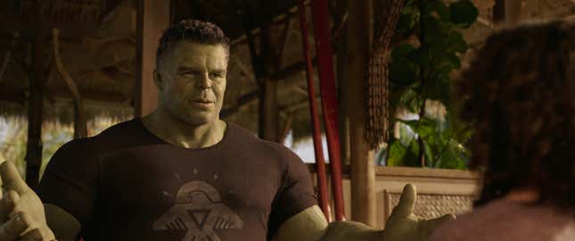 Hulk explaining something