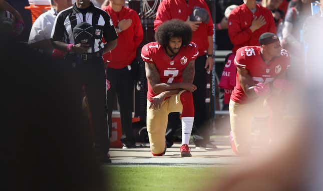 Image for article titled A Darkened Image of Colin Kaepernick Appeared on a Republican Campaign Fundraiser, but They Swear They Didn&#39;t Do It