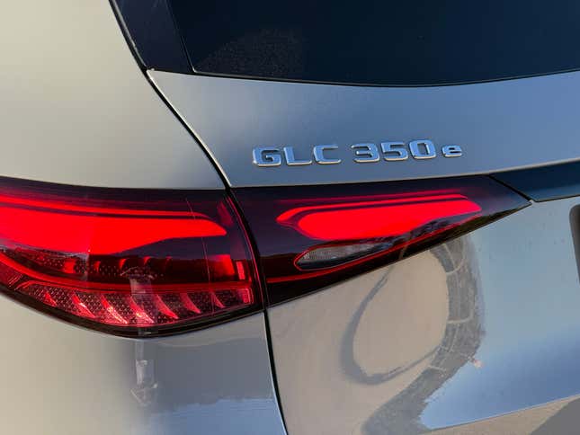 Taillight of a grey 2025 Mercedes-Benz GLC350e