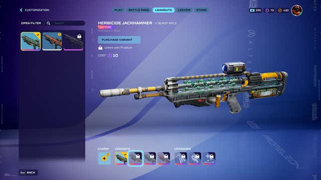 A screenshot shows a gun skin in a shop. 
