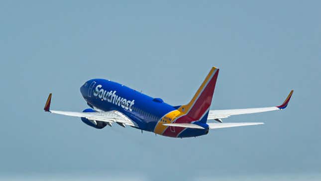 Southwest Airlines Boeing 737-700 passenger airplane spotted flying in the air, departing LaGuardia Airport LGA in NY.