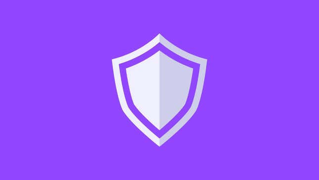 Twitch logo against a purple background