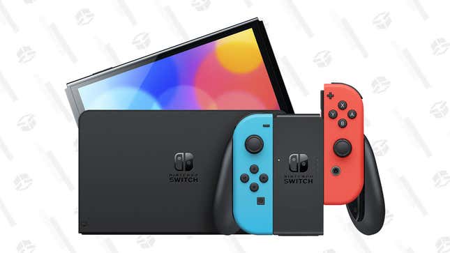 Nintendo Switch OLED With Red &amp; Neon Joy-Con (Refurbished) | $315 | Best Buy