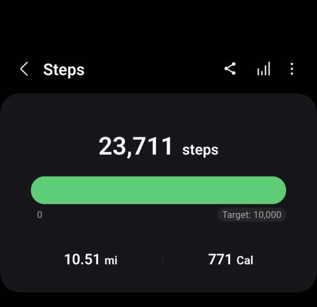 ein Samsung Health-Screenshot