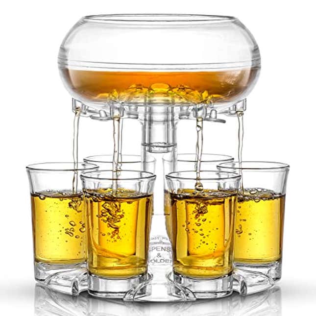 Image for article titled Elevate Your Party Experience with JoyJolt 6 Shot Glass Dispenser and Glass Shot Glasses Set, 20% Off