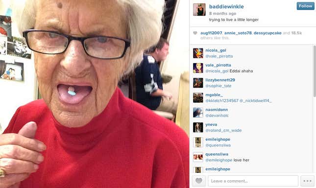 Image for article titled Baddie Winkle, Trill Weed Grandma, Stealing Your Man Since 1928