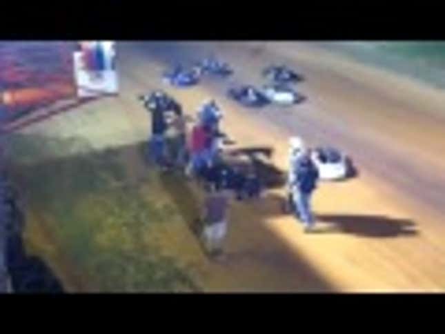 Loon Hulks Out At Go Kart Track, Flips Kart On Guy, Starts Brawl