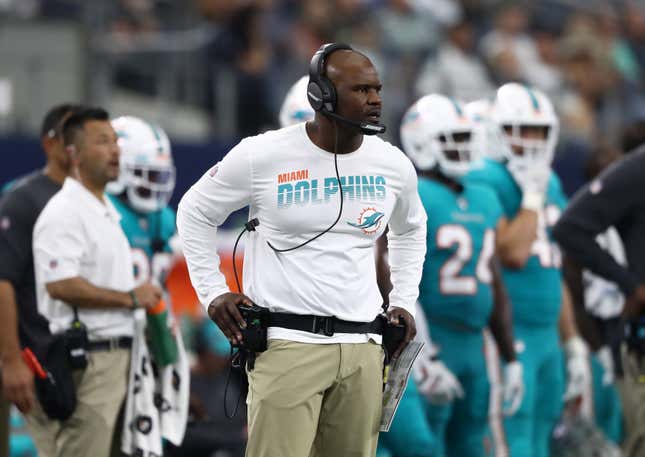 Miami Dolphin’s head coach Brian Flores,