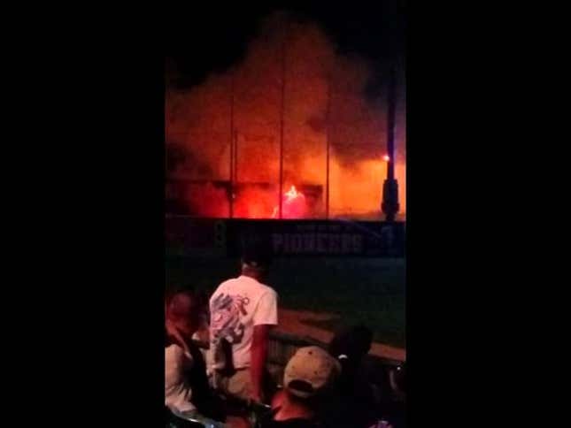 Minor League Baseball Team's Fireworks Turn Into Stadium Fire