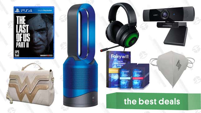 Image for article titled Wednesday&#39;s Best Deals: The Last of Us Part II, Aukey 1080p Webcam, Dyson Pure Hot + Cold Air Purifier, Teeth Whitening Strips, Wonder Woman Gold Purse, and More