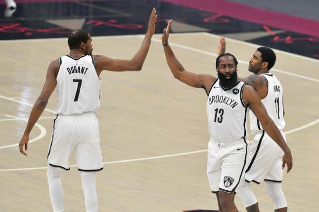 Image for article titled Where Brooklyn At? Collin Sexton Ruins the World Premiere of the Nets&#39; Big 3