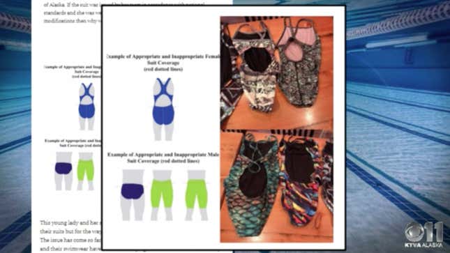 Image for article titled Teen Girl Swimmer Gets Disqualified Over School-Issued Swimsuit Wedgie