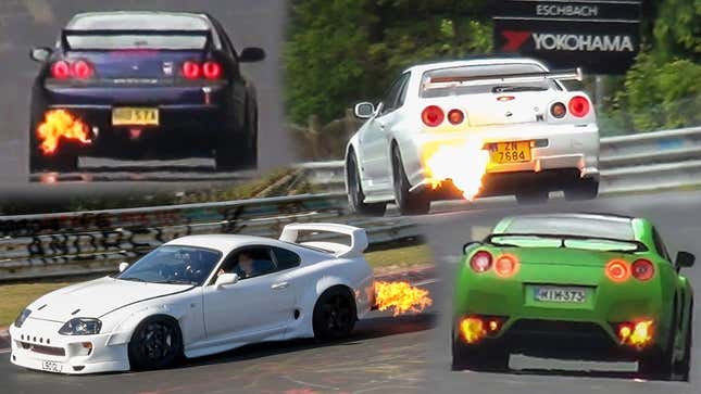Melt Your Face With Flame-Shooting Exhausts On The Nürburgring